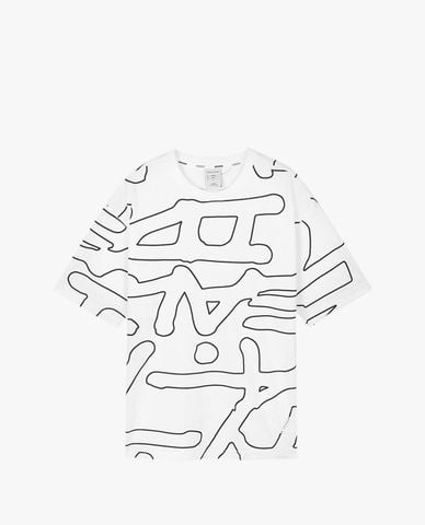  SKECHERS - Áo thun ngắn tay phom suông Reality To Idea 