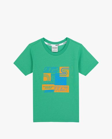  SKECHERS - Áo thun bé trai cổ tròn tay ngắn Bicycle Touring 