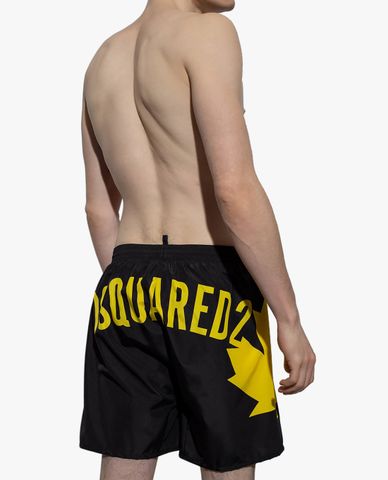  DSQUARED2 - Quần bơi nam lưng thun phối logo 