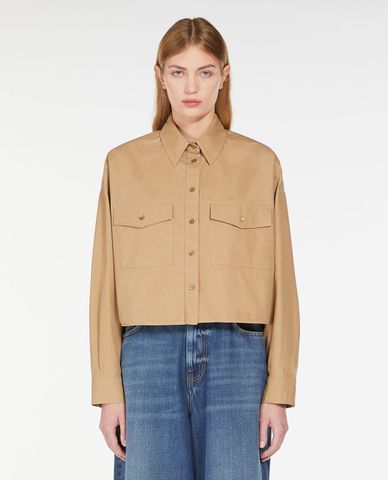  WEEKEND MAX MARA - Áo khoác sơ mi cổ bẻ tay dài phối hoa Decano 