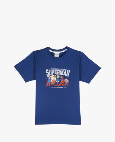  SKECHERS - Áo thun bé trai cổ tròn tay ngắn Superman 