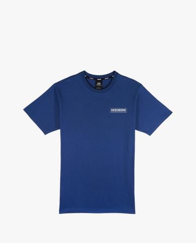 SKECHERS - Áo thun unisex cổ tròn tay ngắn năng động 