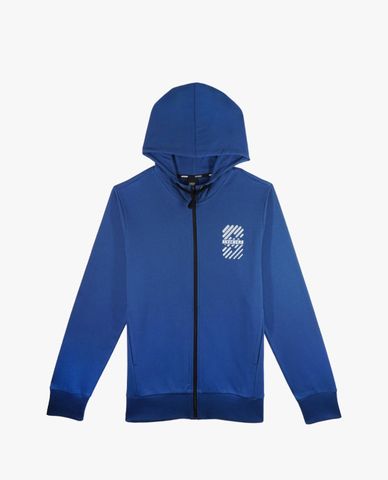  SKECHERS - Áo khoác unisex phối mũ tay dài khóa zip thời trang 