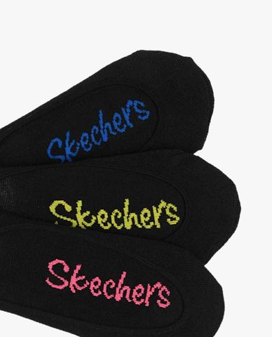  SKECHERS - Set 3 đôi vớ bé gái cổ thấp thời trang phối logo 