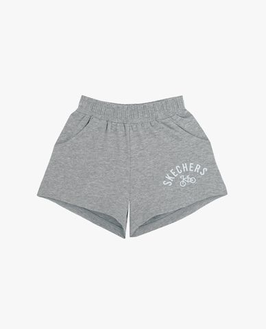  SKECHERS - Quần shorts bé gái lưng thun hoạ tiết Bicycle Touring 