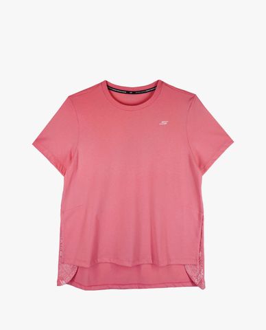  SKECHERS - Áo thun thể thao nữ cổ tròn tay ngắn Training Performance 