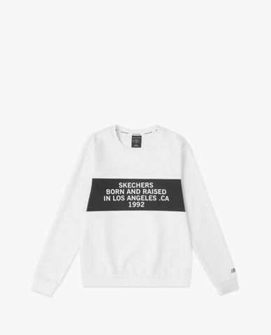  SKECHERS - Áo sweatshirt nữ cổ tròn tay dài năng động 