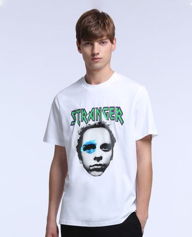  TRENDIANO - Áo thun nam cổ tròn tay ngắn in hình và chữ mặt trước 