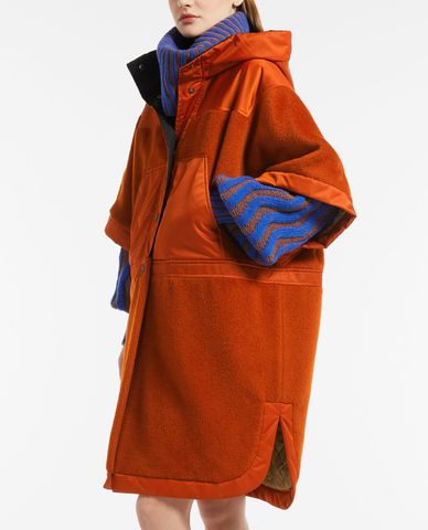  WEEKEND MAX MARA - Áo khoác dạ lông cừu nữ phối mũ Potus 