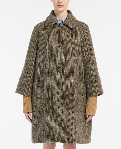  WEEKEND MAX MARA - Áo khoác dạ lông cừu nữ phom suông Teulada 