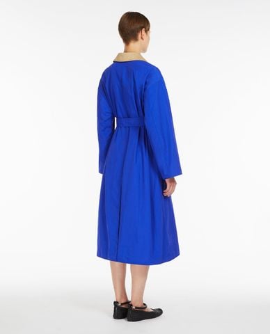  WEEKEND MAX MARA - Áo khoác chống nước dáng dài cổ bẻ phối nút Party 