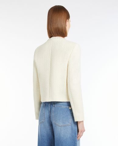  WEEKEND MAX MARA - Áo khoác tweed cổ tròn tay dài Balia 