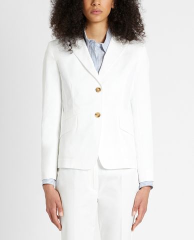  WEEKEND MAX MARA - Áo blazer nữ hai nút cài thanh lịch Cotton Gabardine 