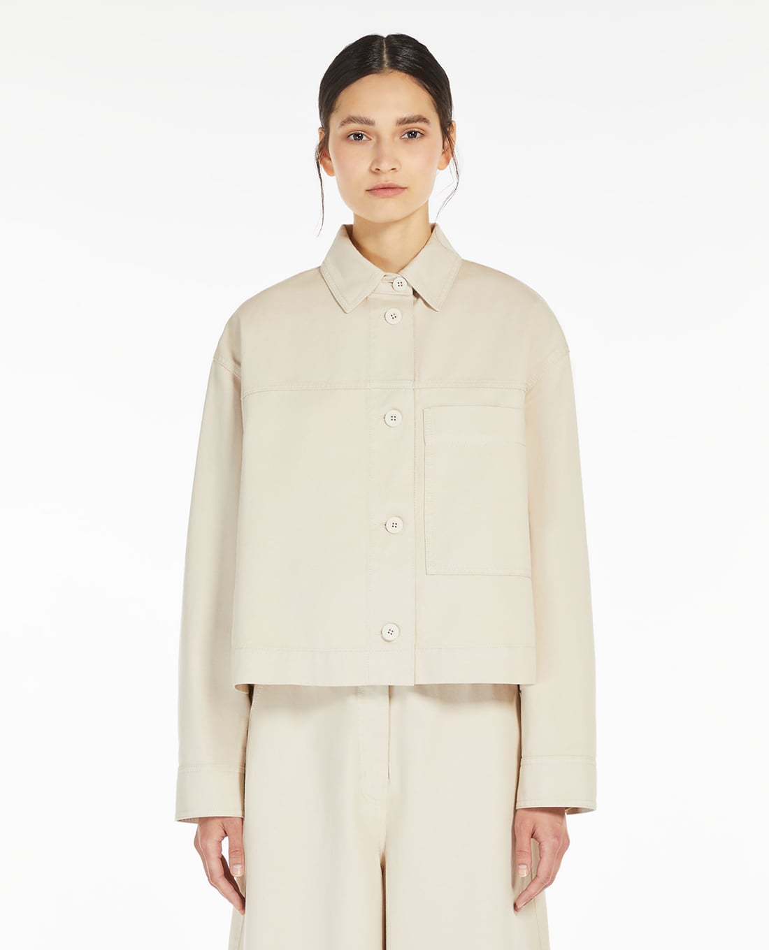 WEEKEND MAX MARA - Áo khoác sơ mi nữ cổ bẻ phối nút Salita