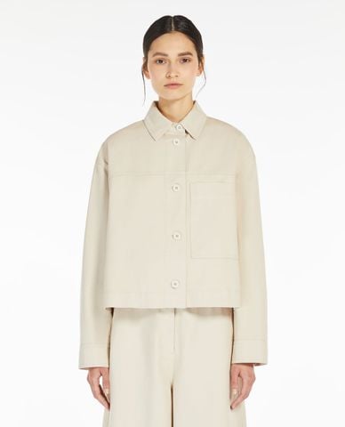  WEEKEND MAX MARA - Áo khoác sơ mi nữ cổ bẻ phối nút Salita 