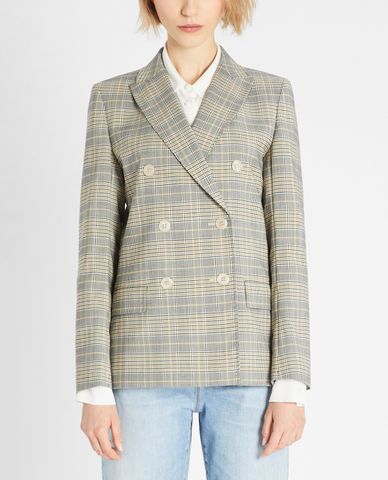  WEEKEND MAX MARA - Áo blazer nữ kẻ sọc Woollen Cloth 