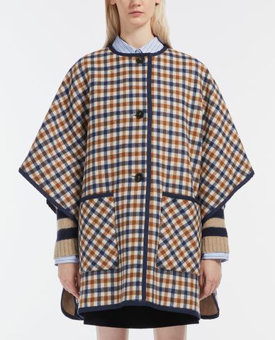  WEEKEND MAX MARA - Áo khoác dạ lông cừu nữ cánh dơi Reversible 