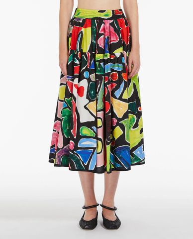  WEEKEND MAX MARA - Chân váy midi xếp li hoạ tiết Ossido 