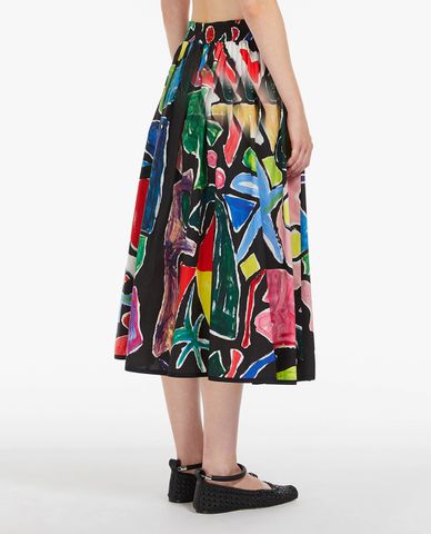  WEEKEND MAX MARA - Chân váy midi xếp li hoạ tiết Ossido 