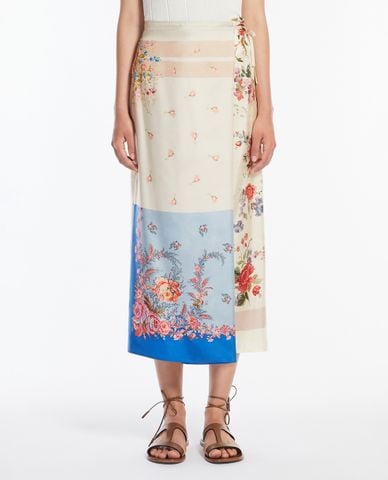  WEEKEND MAX MARA - Chân váy phom suông midi phối hoạ tiết Peggi 