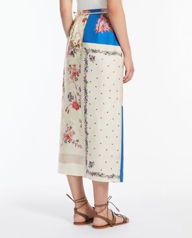  WEEKEND MAX MARA - Chân váy phom suông midi phối hoạ tiết Peggi 