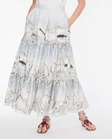  WEEKEND MAX MARA - Chân váy maxi phom suông xếp li nữ tính 
