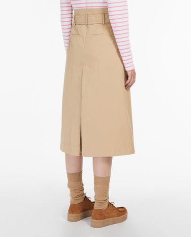  WEEKEND MAX MARA - Chân váy midi phối thắt lưng thanh lịch Twill 