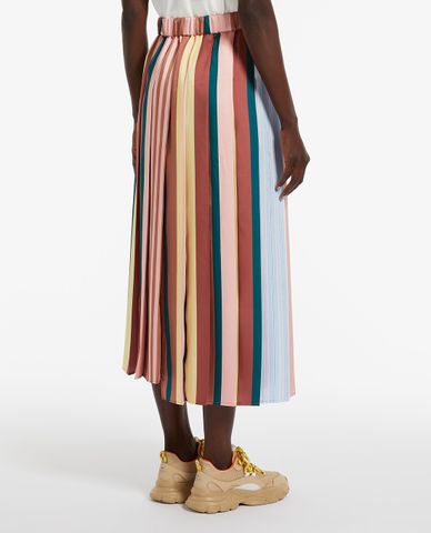  WEEKEND MAX MARA - Chân váy midi xếp li phối sọc Fagus 