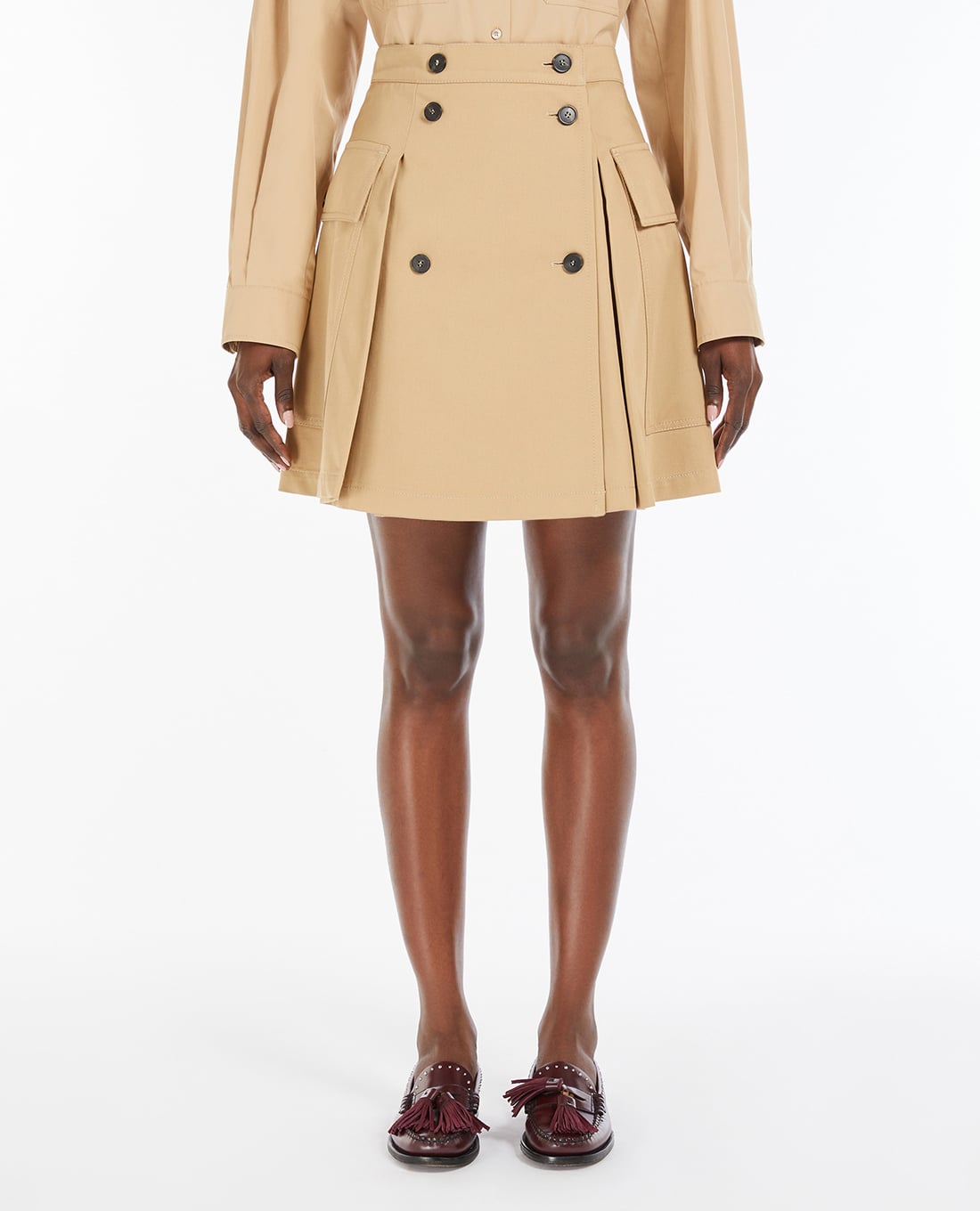 WEEKEND MAX MARA - Chân váy chữ A mini phối túi cá tính Zebio