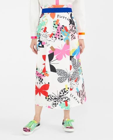  WEEKEND MAX MARA - Chân váy midi phom suông Flutterflies 