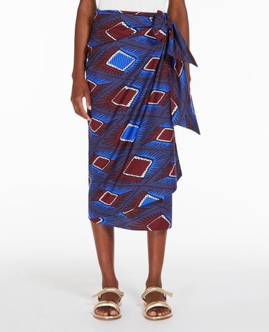  WEEKEND MAX MARA - Chân váy phom ôm midi phối dây buộc Fiore 