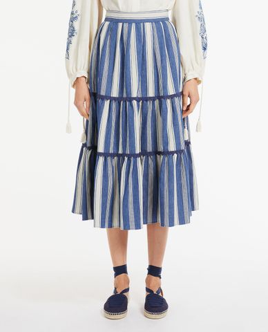  WEEKEND MAX MARA - Chân váy midi xếp li thời trang Baruffa 