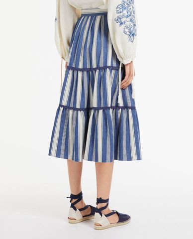  WEEKEND MAX MARA - Chân váy midi xếp li thời trang Baruffa 