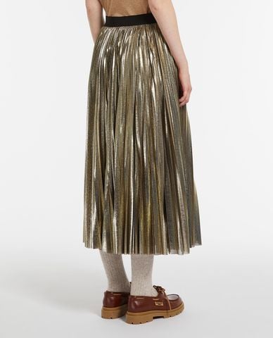  WEEKEND MAX MARA - Váy xếp li midi lưng thun phối màu nổi bật Nurra 