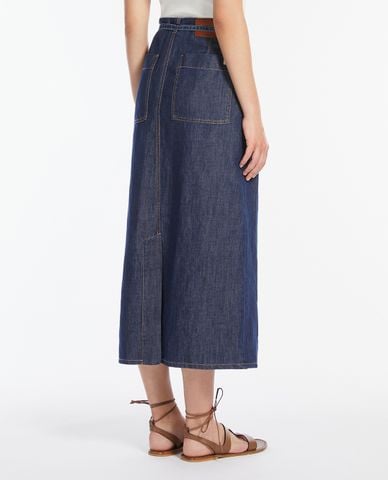  WEEKEND MAX MARA - Chân váy denim midi Fischio 