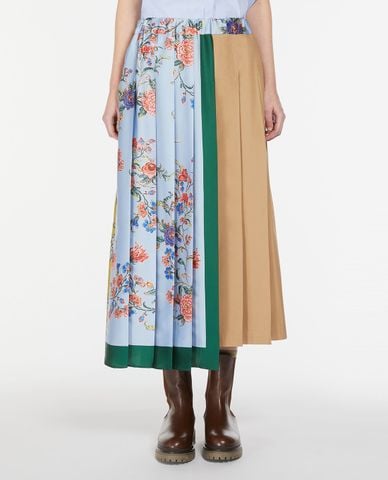  WEEKEND MAX MARA - Chân váy xếp li midi hoạ tiết in hoa Operoso 