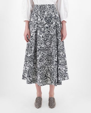  WEEKEND MAX MARA - Chân váy midi phom suông Cotton Faille 