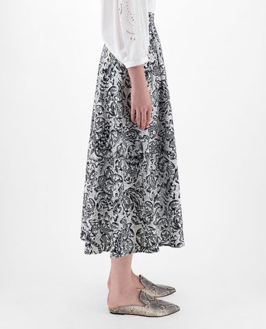  WEEKEND MAX MARA - Chân váy midi phom suông Cotton Faille 