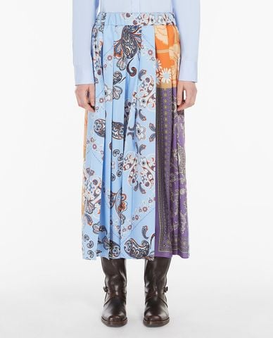  WEEKEND MAX MARA - Chân váy xếp li midi họa tiết đa sắc Edere 