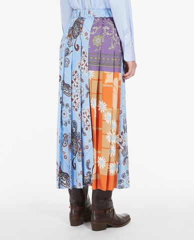  WEEKEND MAX MARA - Chân váy xếp li midi họa tiết đa sắc Edere 