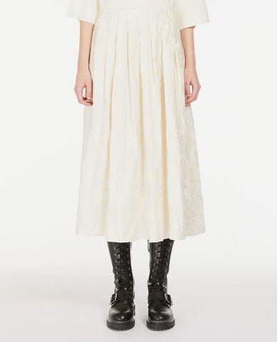  WEEKEND MAX MARA - Chân váy xếp li midi thêu hoa Anizo 