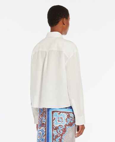  WEEKEND MAX MARA - Áo sơ mi cổ bẻ tay dài phối túi nắp gập Eurek 