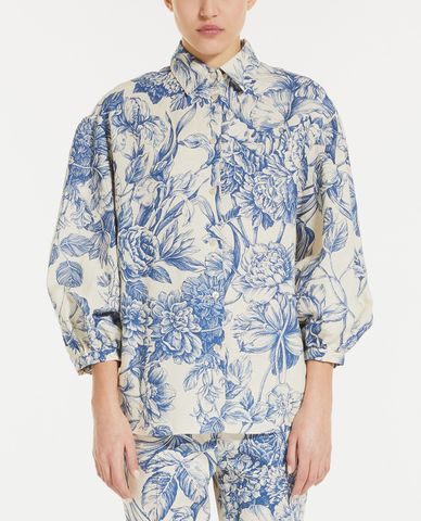  WEEKEND MAX MARA - Áo sơ mi nữ tay phồng Condor Floral Print 