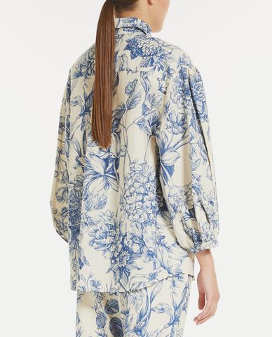  WEEKEND MAX MARA - Áo sơ mi nữ tay phồng Condor Floral Print 