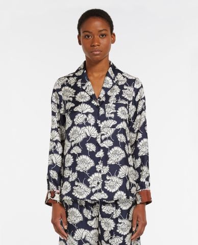  WEEKEND MAX MARA - Áo sơ mi cổ bẻ tay dài hoạ tiết Palla 