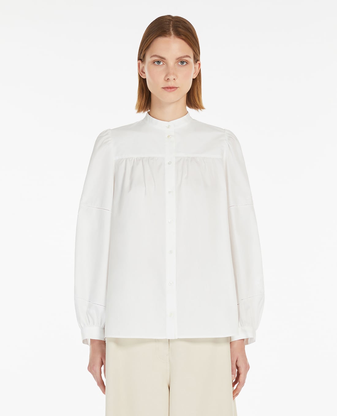 WEEKEND MAX MARA - Áo sơ mi nữ cổ trụ tay dài Ribaldo