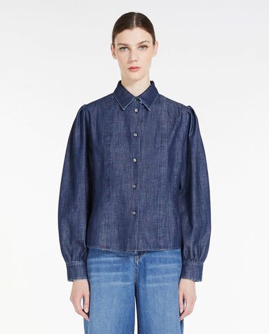  WEEKEND MAX MARA - Áo sơ mi denim nữ tay dài thanh lịch Pantera 