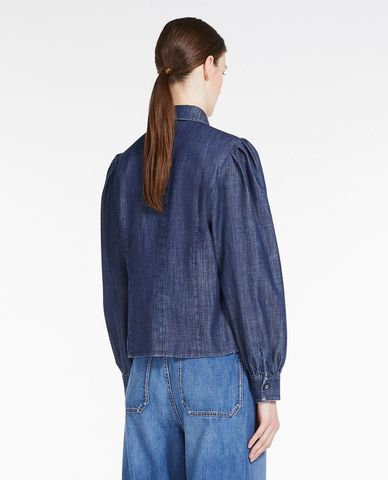  WEEKEND MAX MARA - Áo sơ mi denim nữ tay dài thanh lịch Pantera 