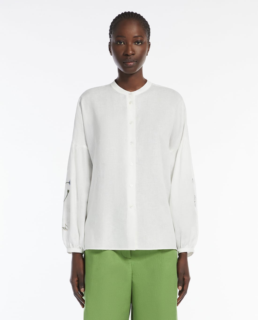 WEEKEND MAX MARA - Áo sơ mi nữ cổ tròn tay dài Ilex