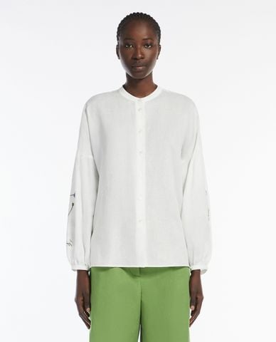  WEEKEND MAX MARA - Áo sơ mi nữ cổ tròn tay dài Ilex 